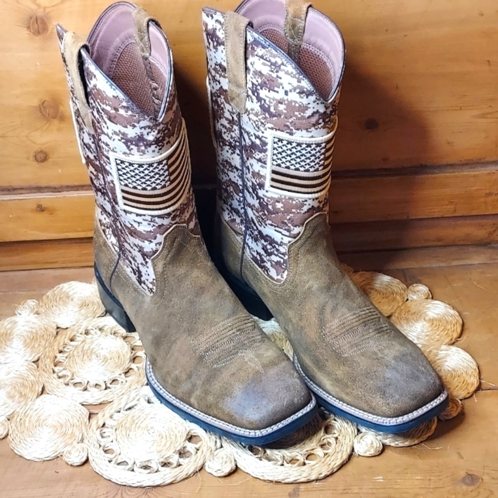 ARIAT PATRIOT Cammo Men's Boots sz 12EE